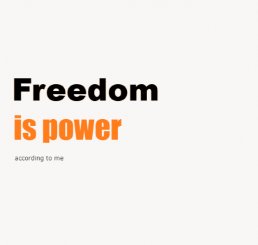 Freedom is power/GA - Victoria GA 
