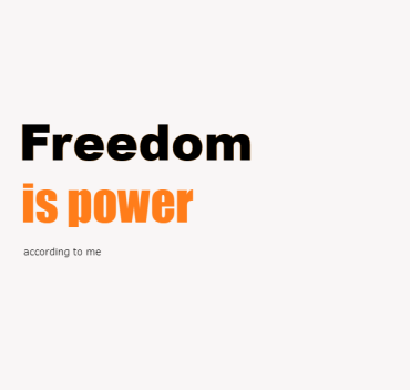 Freedom is power/GA - Victoria GA 